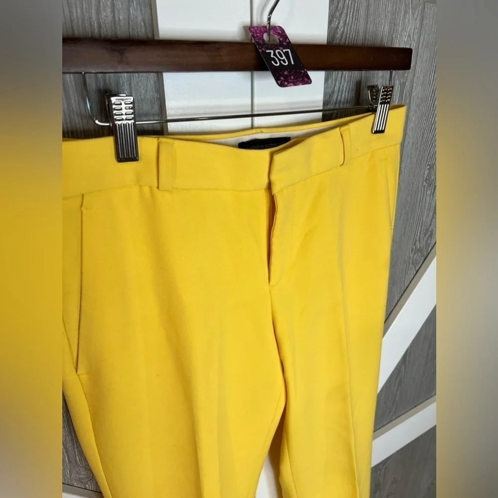 397. Banana Republic Bright Yellow Logan Dress pants 2 - Picture 4 of 6